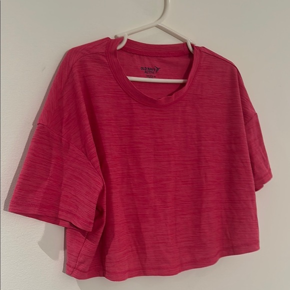 Old Navy tween Pink Boxy Crop T-Shirt - Picture 3 of 7